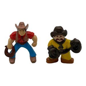 Lincoln Logs Cowboy Lot of 2 Figures Replacement Toys Parts